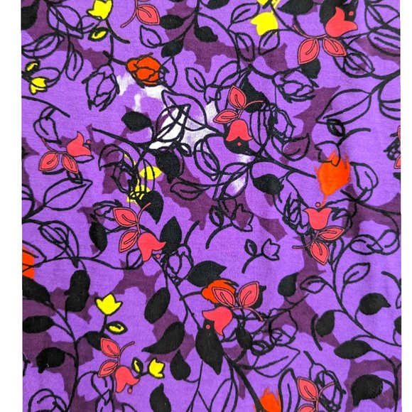 LLR Classic T XS Purple Dark Floral NWT - Picture 3 of 7